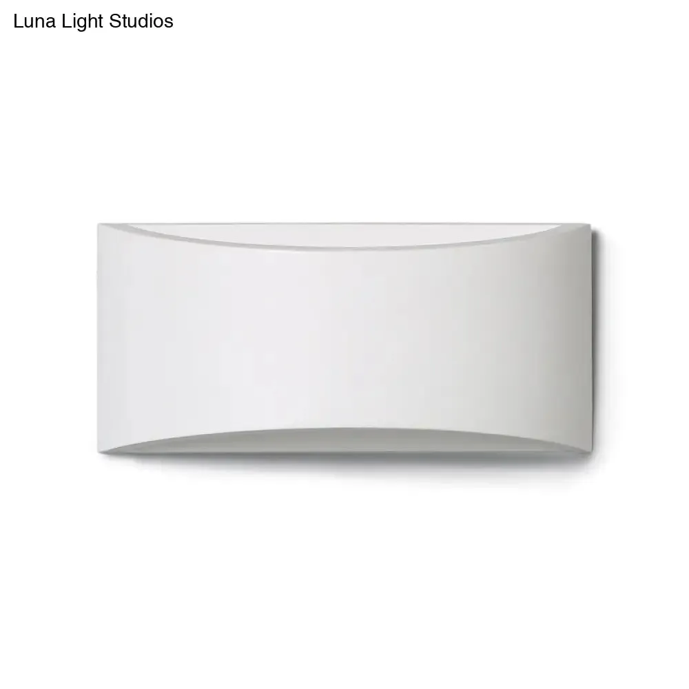 Modern LED White Wall Lamp with Warm/White Lighting - Metallic Rectangle Wall Washer Light