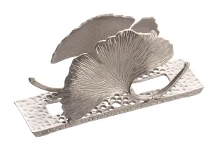 Napkin Holder Flower Shape Silver Metal