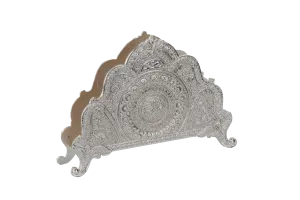 Napkin Holder Silver plate Filigree 3.5x5"