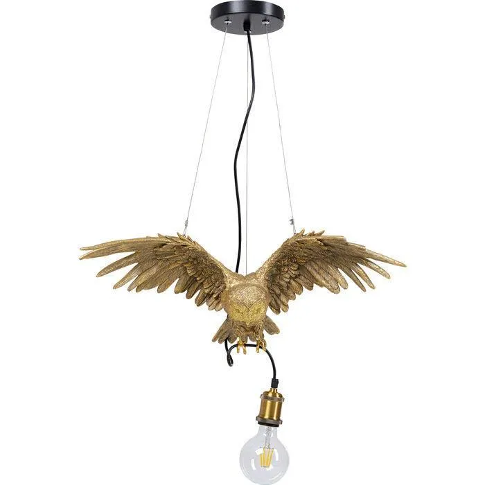 Owl Animal Gold Pendant Lamp