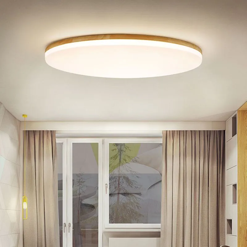 Ozawa LED Ceiling Lamp Wood Metal Bedroom Living Room Dining Room