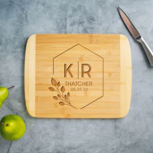 Personalized 11x14 Bamboo Cutting Board - Initials & Name