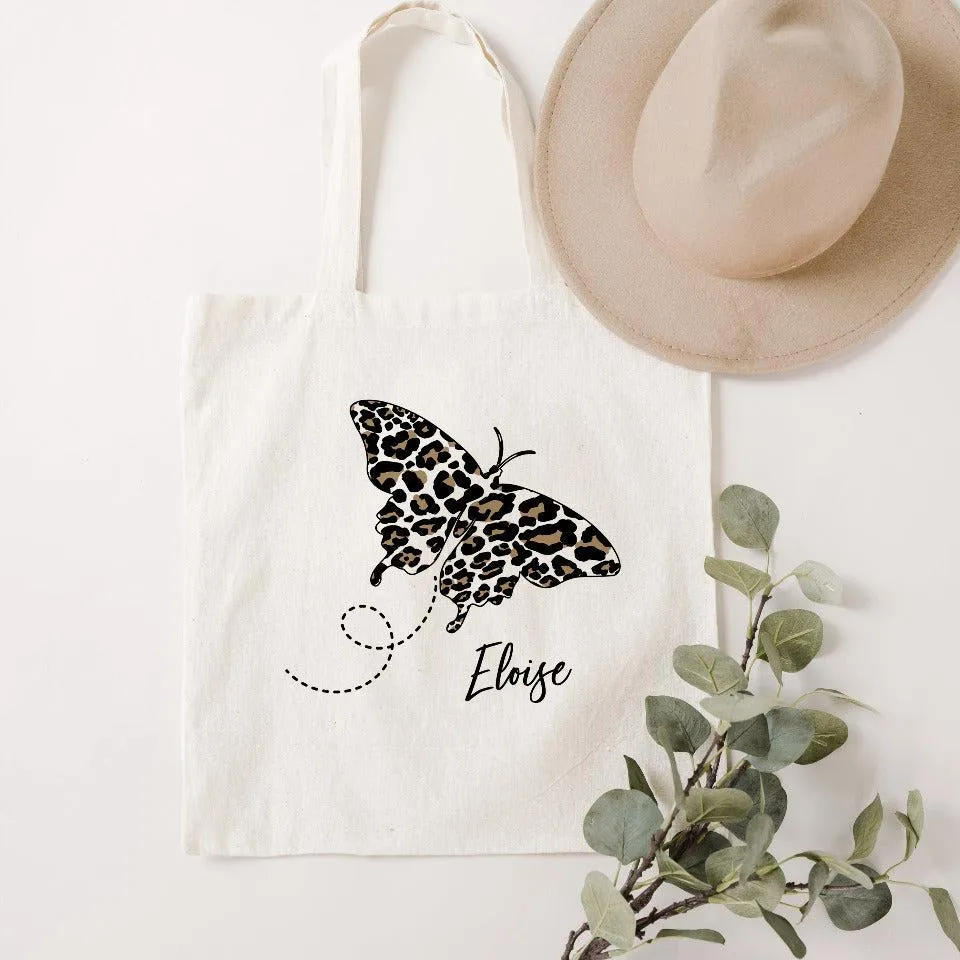 Personalized Animal Print Tote Bags