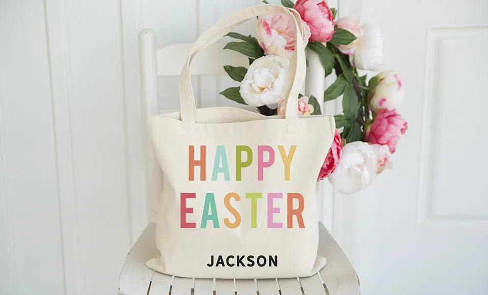 Personalized Easter Tote Bags