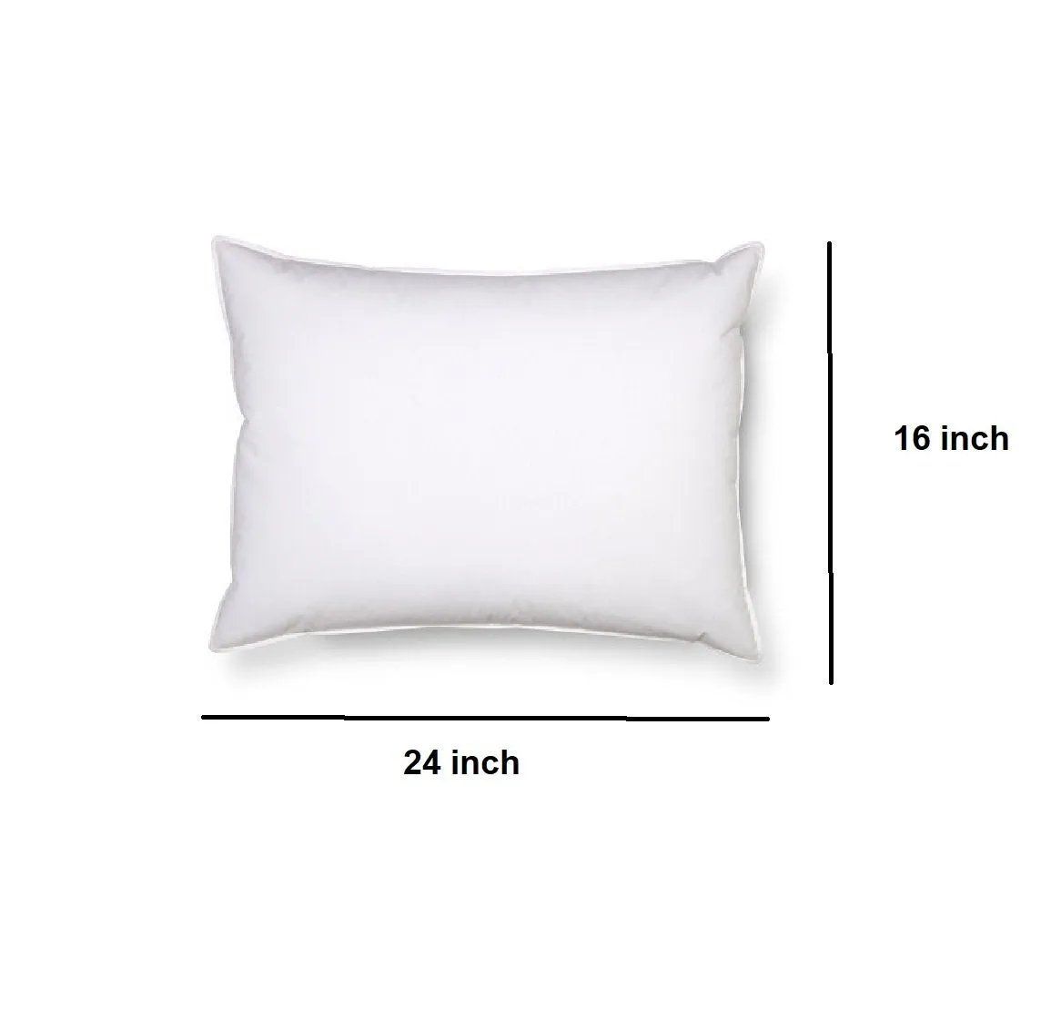 PumPum Hollow Fibre Filled 2 Piece Pillow Set - 16" x 24", Antique White