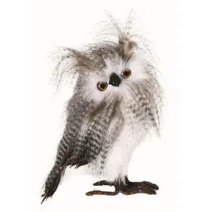 Regency International Standing Zebra Feather Owl