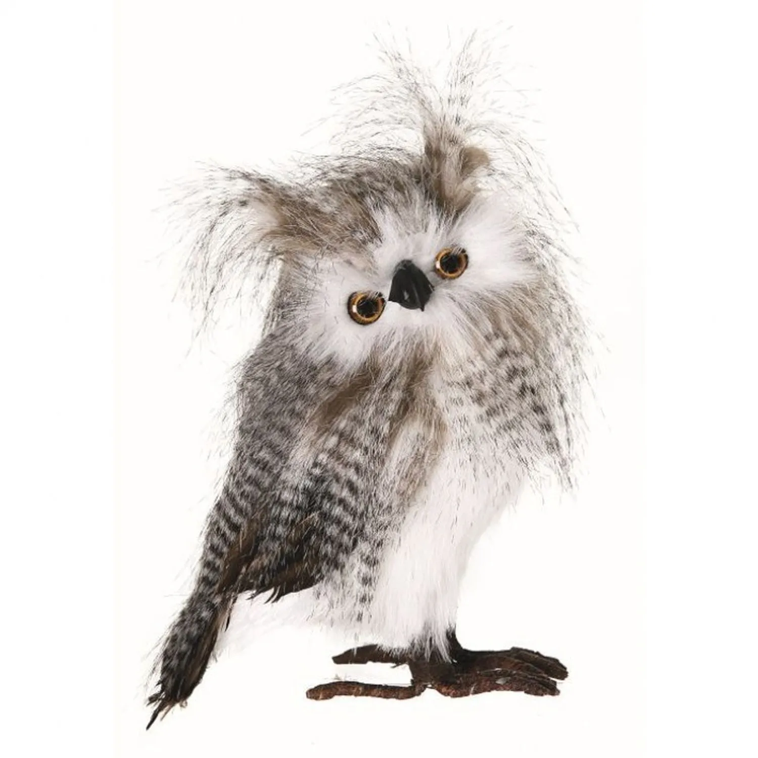 Regency International Standing Zebra Feather Owl