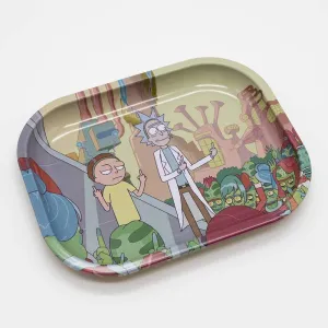 Rolling Tray - In a Crowd Rick and Morty 18 X 14cm