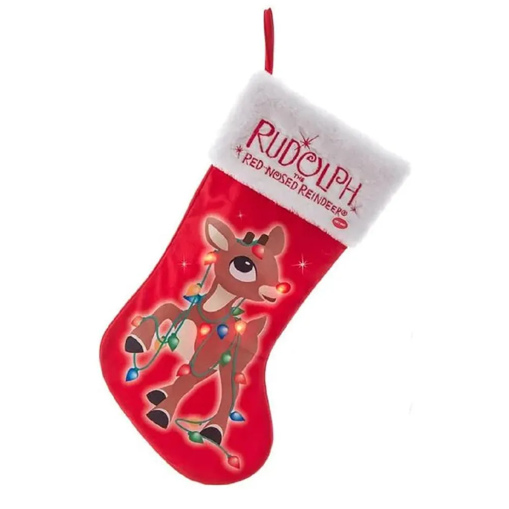 Rudolph The Red Nose Reindeer Battery Operated Light-Up Stocking