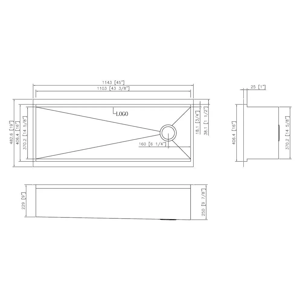 Ruvati 45-inch Workstation Two-Tiered Ledge Kitchen Sink Undermount 16 Gauge Stainless Steel - RVH8333