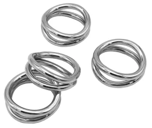 S/4 Silver Loop Napkin Rings