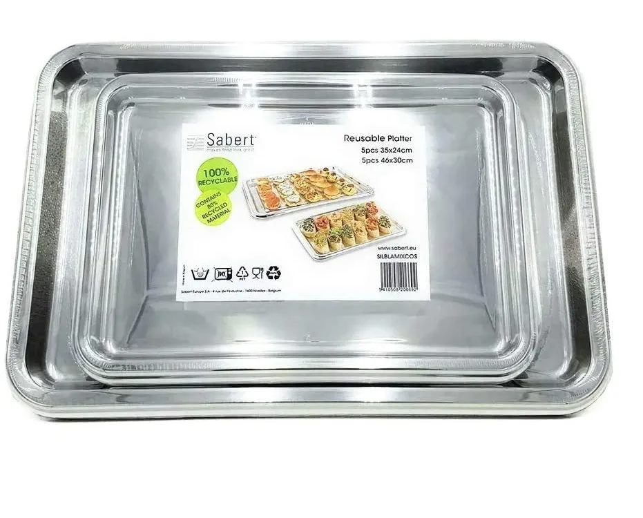 Sabert Rectangular Mix Platters, Pack of 10