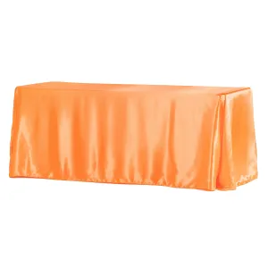 Satin Rectangular 90"x132" Tablecloth - Orange