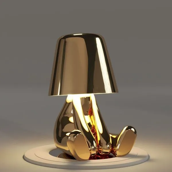 The Italian Brothers Thinker Lamp Gold