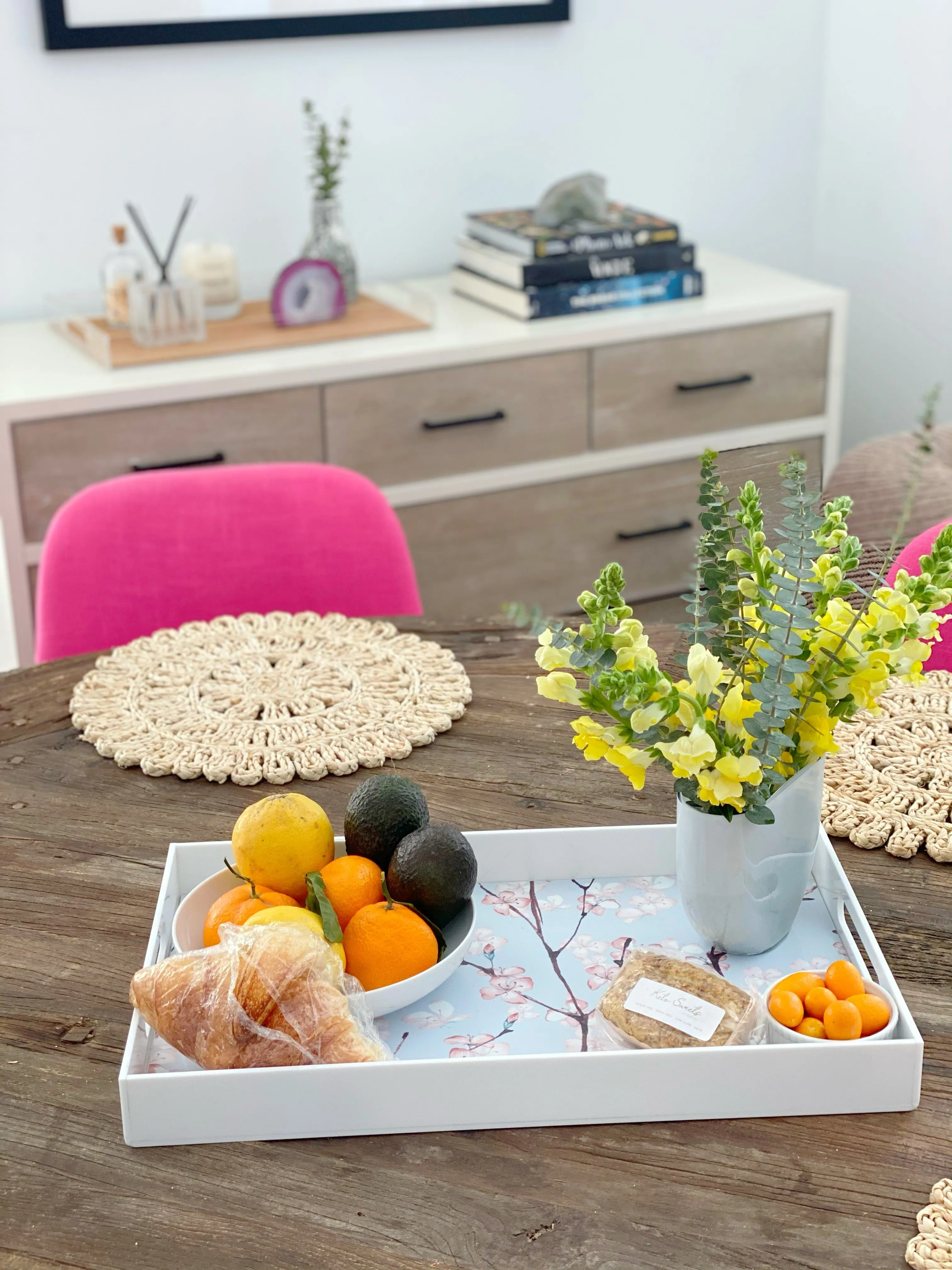 White Acrylic Serving Tray