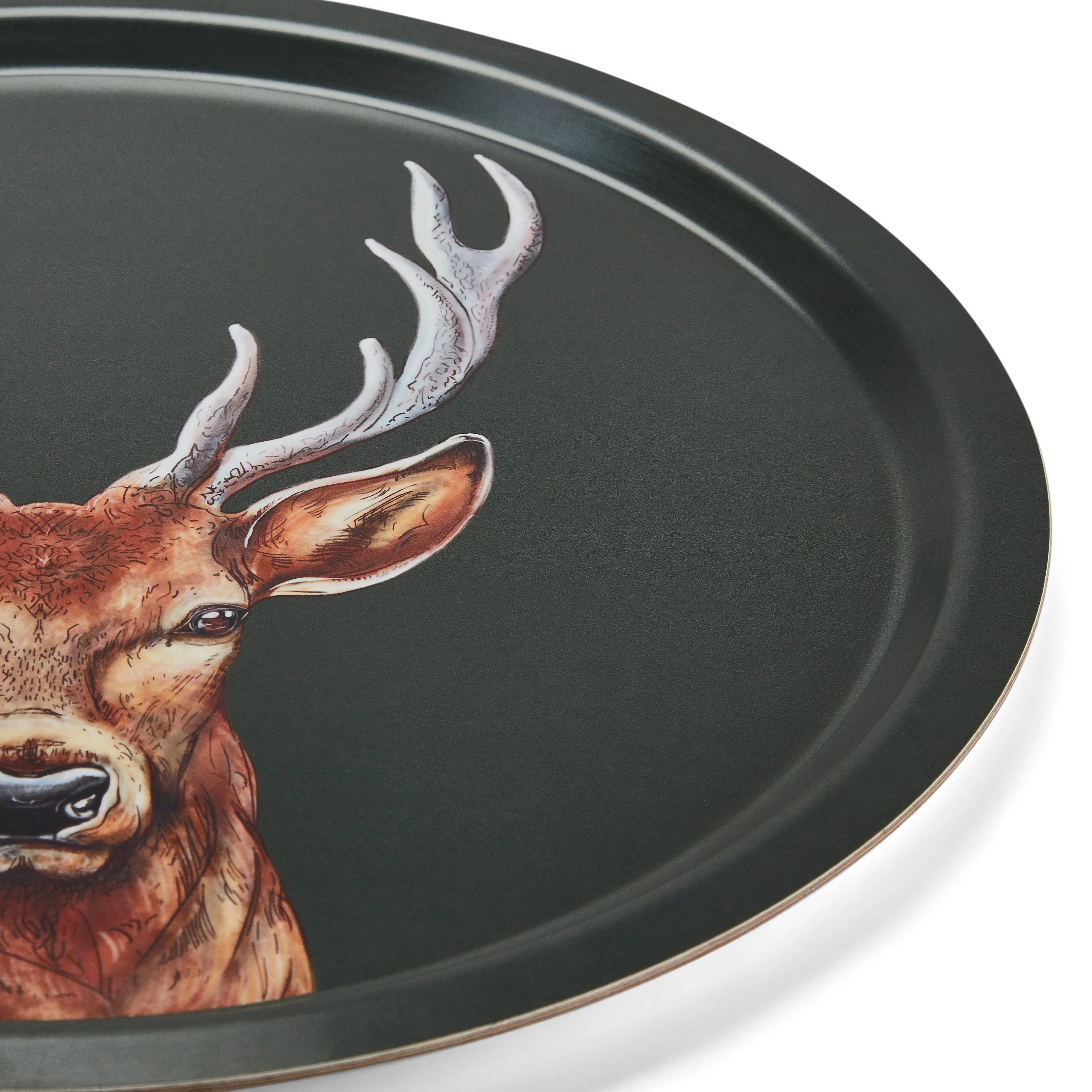 Woodland Wildlife Stag Round Tray